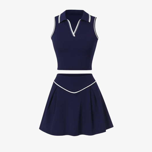 Monique | Stil und Unterstützung – Damen-Tennisset aus 2 Teilen mit gepolstertem Top