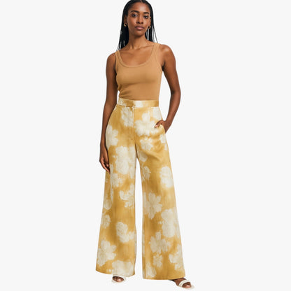 Ysabelle | Gerade Hosen mit romantischem Blumenmuster