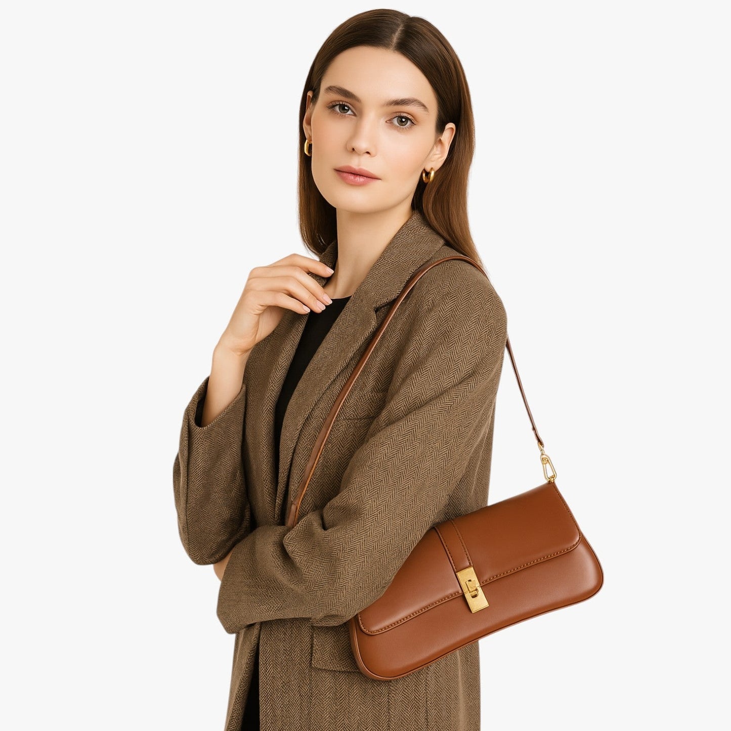 Alaia | Luxus-Ledertasche Baguette in echtem Leder
