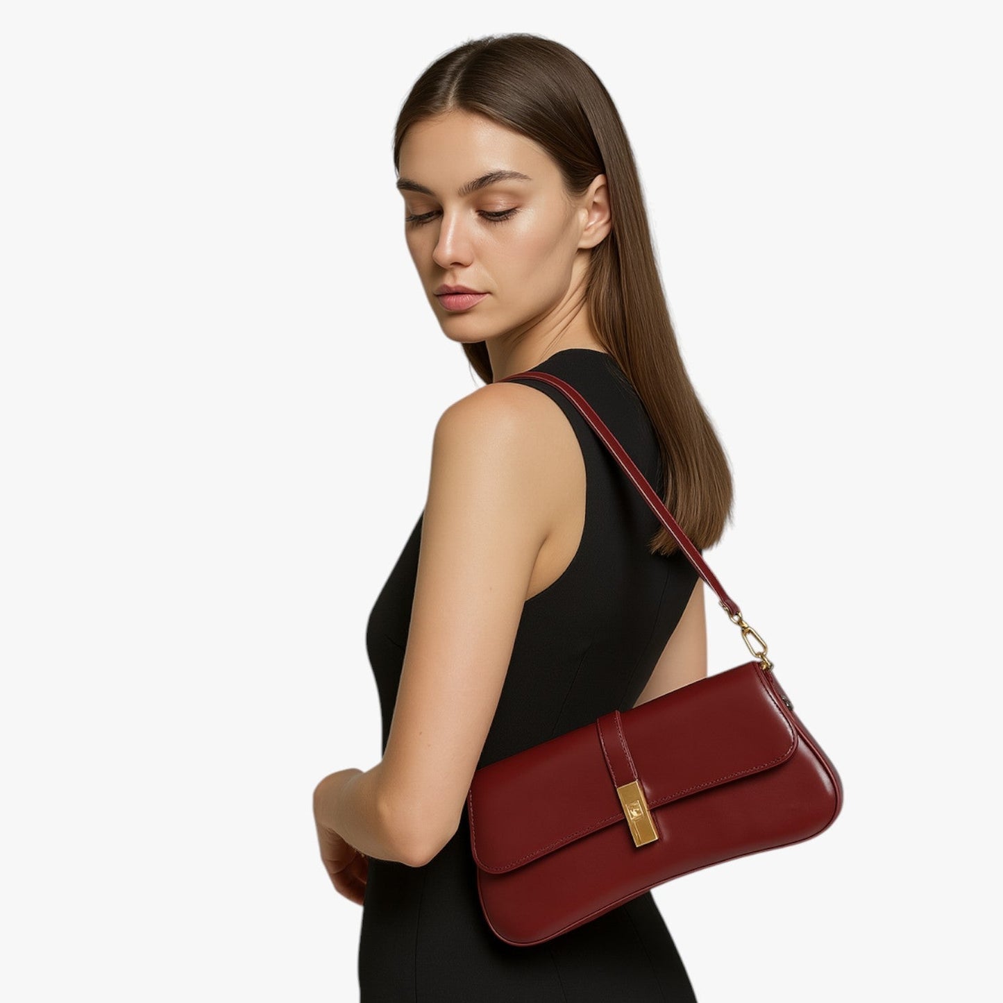 Alaia | Luxus-Ledertasche Baguette in echtem Leder