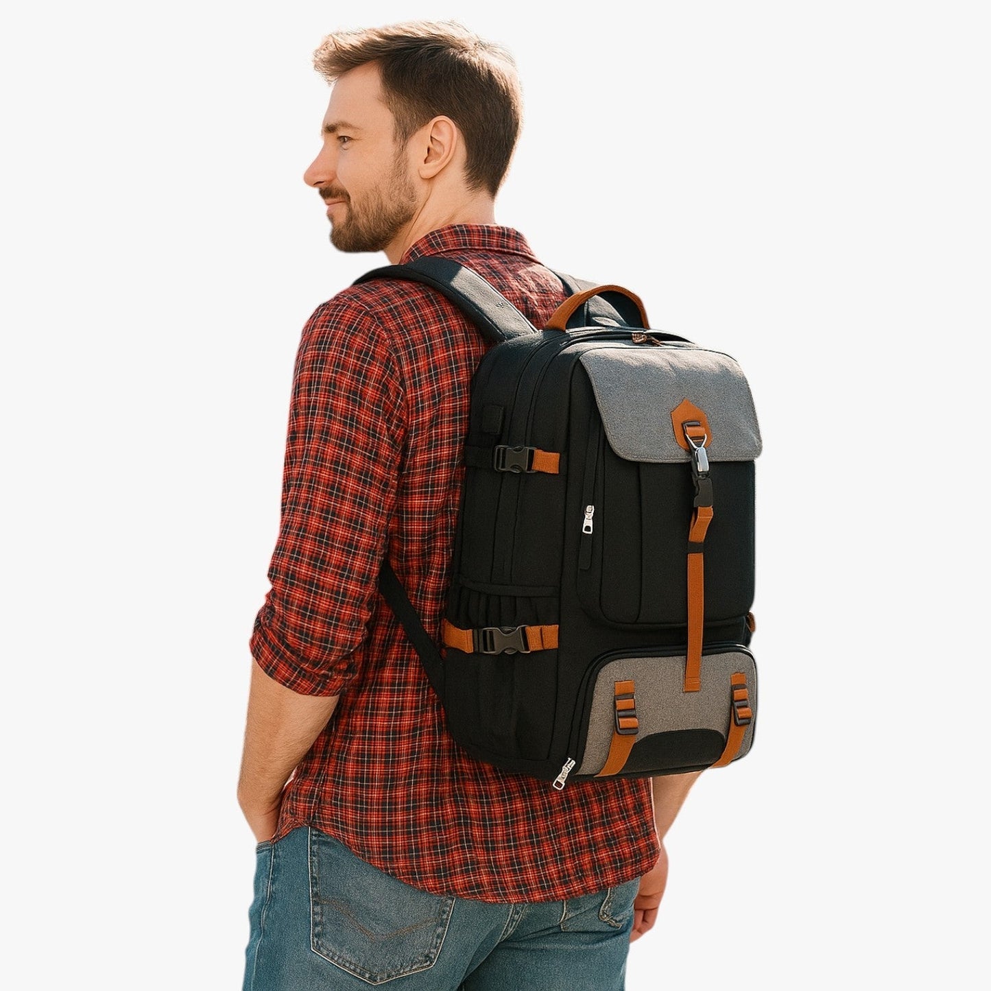 Antonio | Großkapazitärer, wasserdichter und vielseitiger Herrenschultertasche für Reisen und Studium