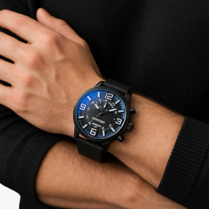 Riley | Herrenarmbanduhr aus Silikon mit präzisem Quarz, Alltags-Casual-Stil