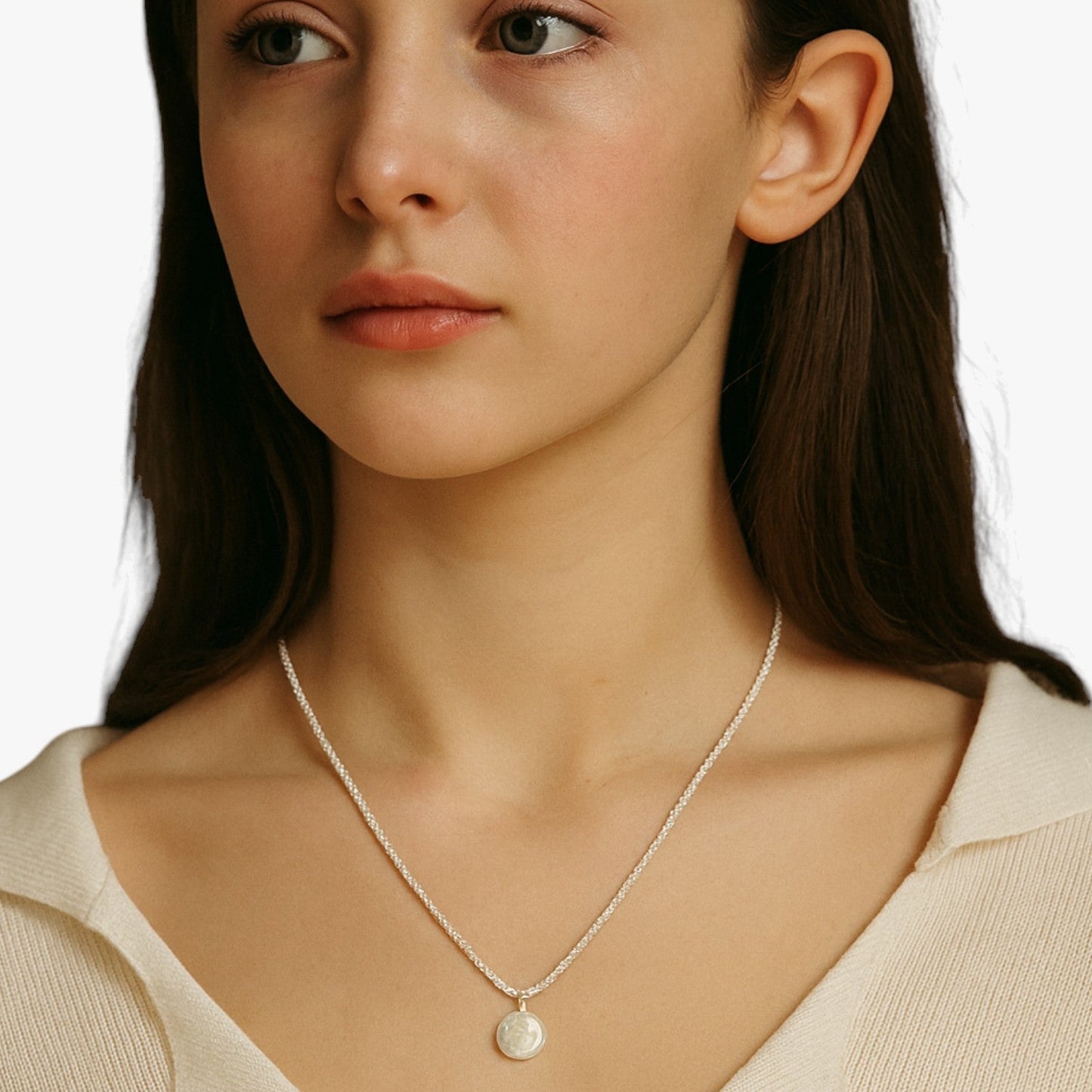 Evelynn | Silber 925 Kette mit Perle als Choker