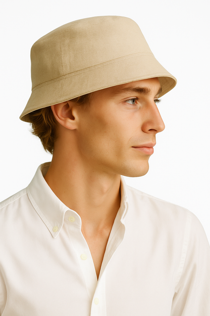 Luca | Herren Bucket Hat aus Leinen in Beige