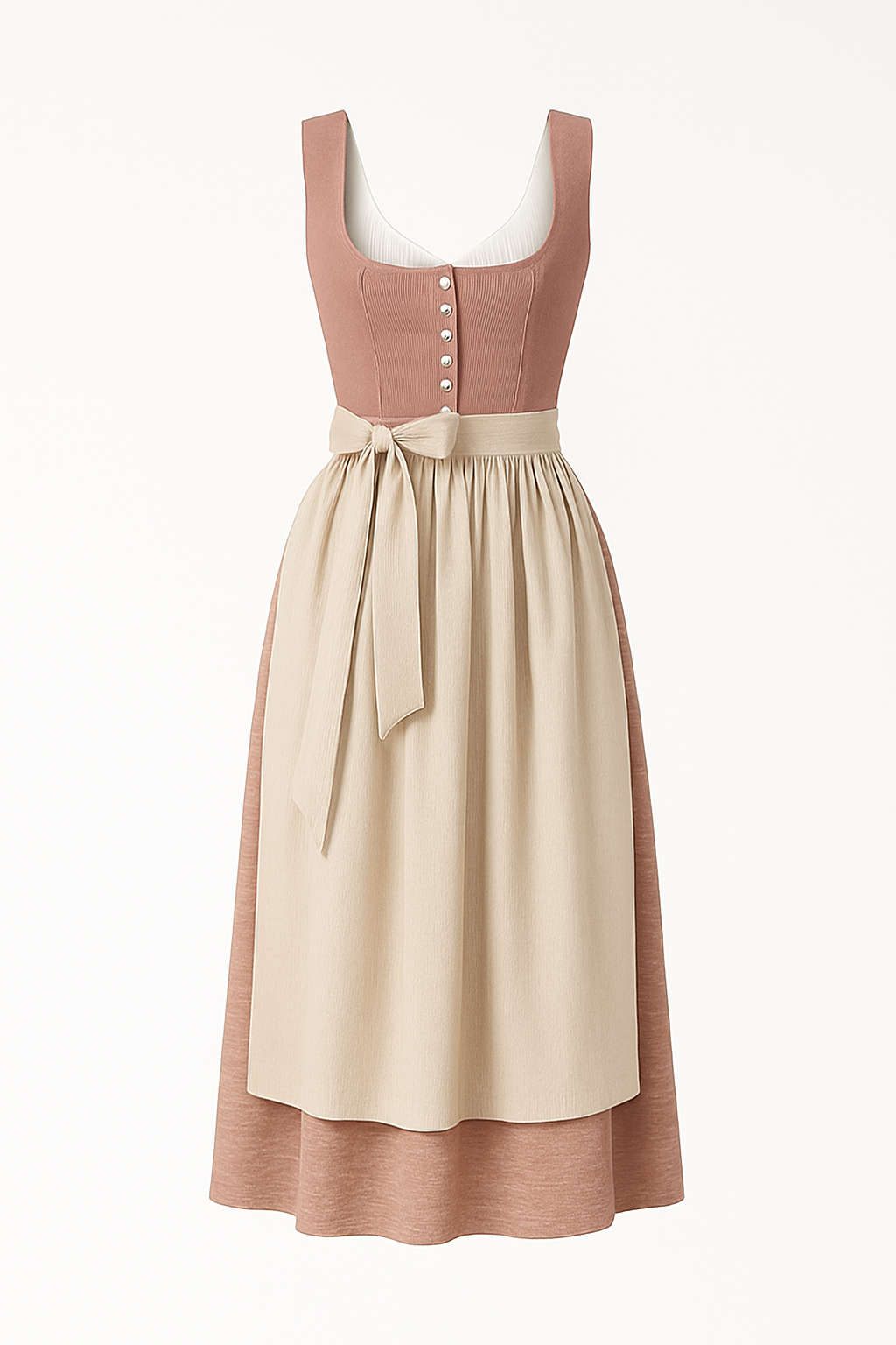 Palma | Traditionelles Midikleid mit Schleife und Retro-Details