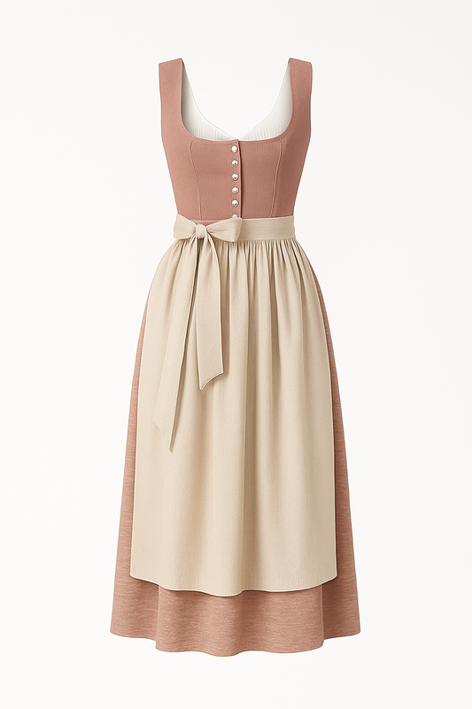 Palma | Traditionelles Midikleid mit Schleife und Retro-Details