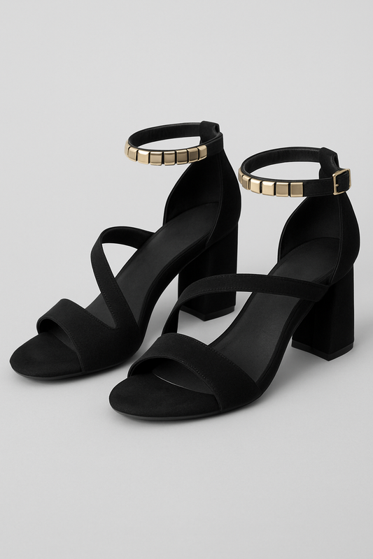 Myrna | Elegante Sandalen mit überkreuztem Riemen & Blockabsatz