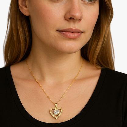 Jovie | Kette mit Herz- und Lippenanhänger aus Kristall