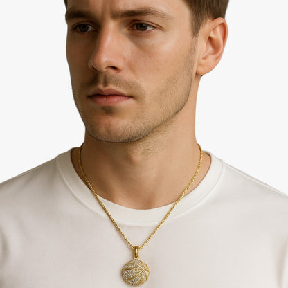 Kenji | Goldplated Halskette mit Basket Hip Hop Design