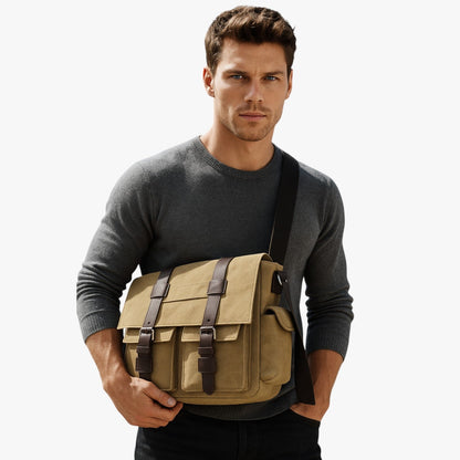 Harlan | Vintage Ledertasche für Männer mit Schultergurt