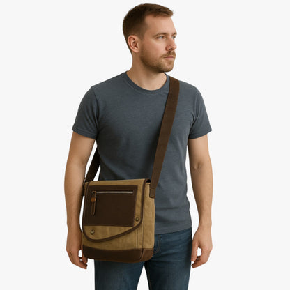 Alex | Vintage RFID-geschützte und wasserdichte Schultertasche