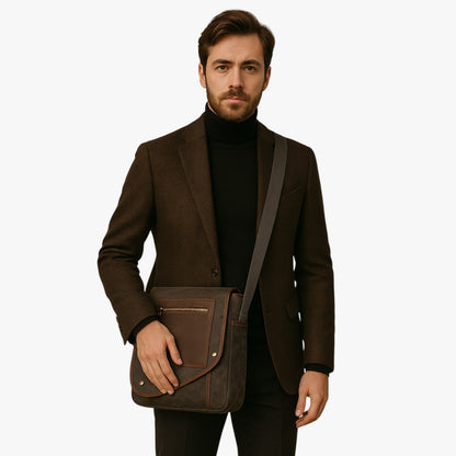 Alex | Vintage RFID-geschützte und wasserdichte Schultertasche