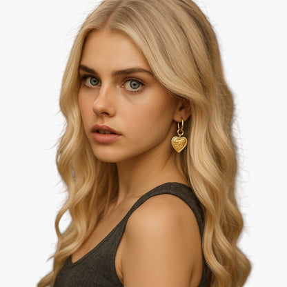 Martha | Elegante retro Herz-Ohrringe