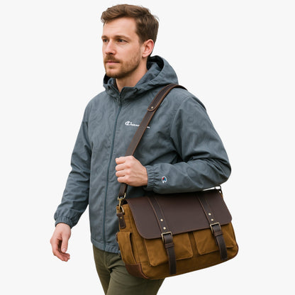 Israel | Vintage-Leder-Messenger für Börse