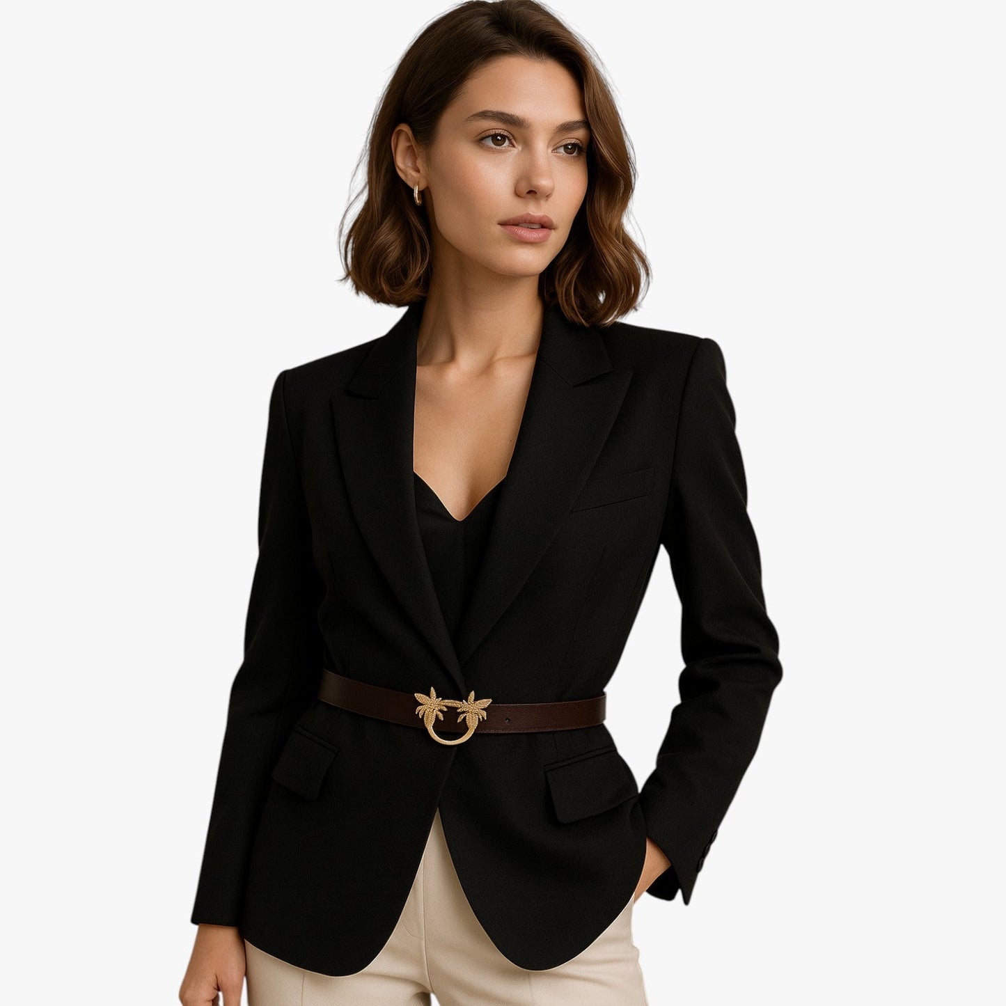 Sabrina | Eleganter Ledergürtel mit Design-Schnalle