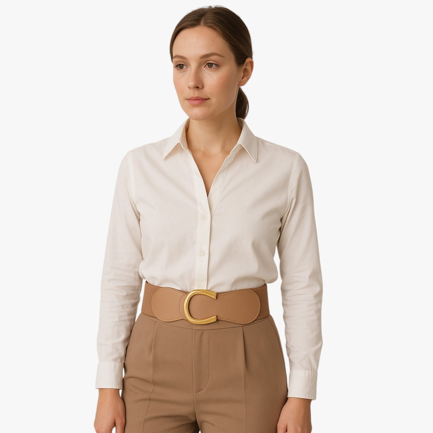 Elise | Lange elastische Taille mit goldener Schnalle