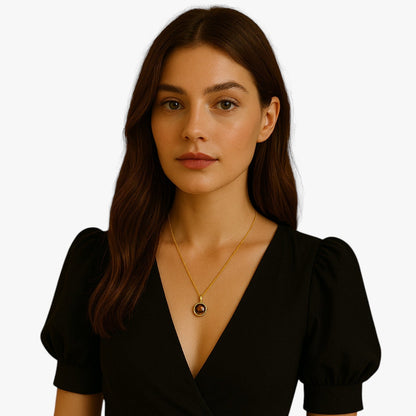 Eve | Vintage-Halskette mit Tigerauge-Edelstein