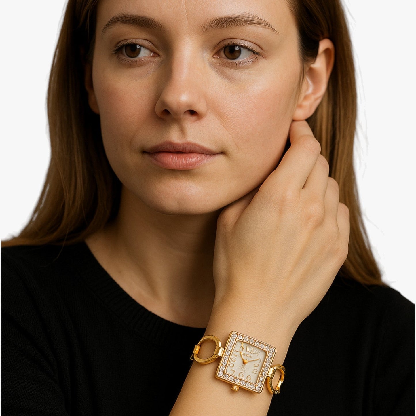 Freya | Modischer Damenuhrenarmreif mit Quarzarmband