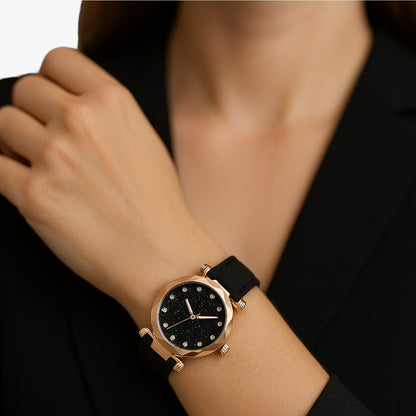 Kiana | Sternenhimmel-Uhr Rosé Silber