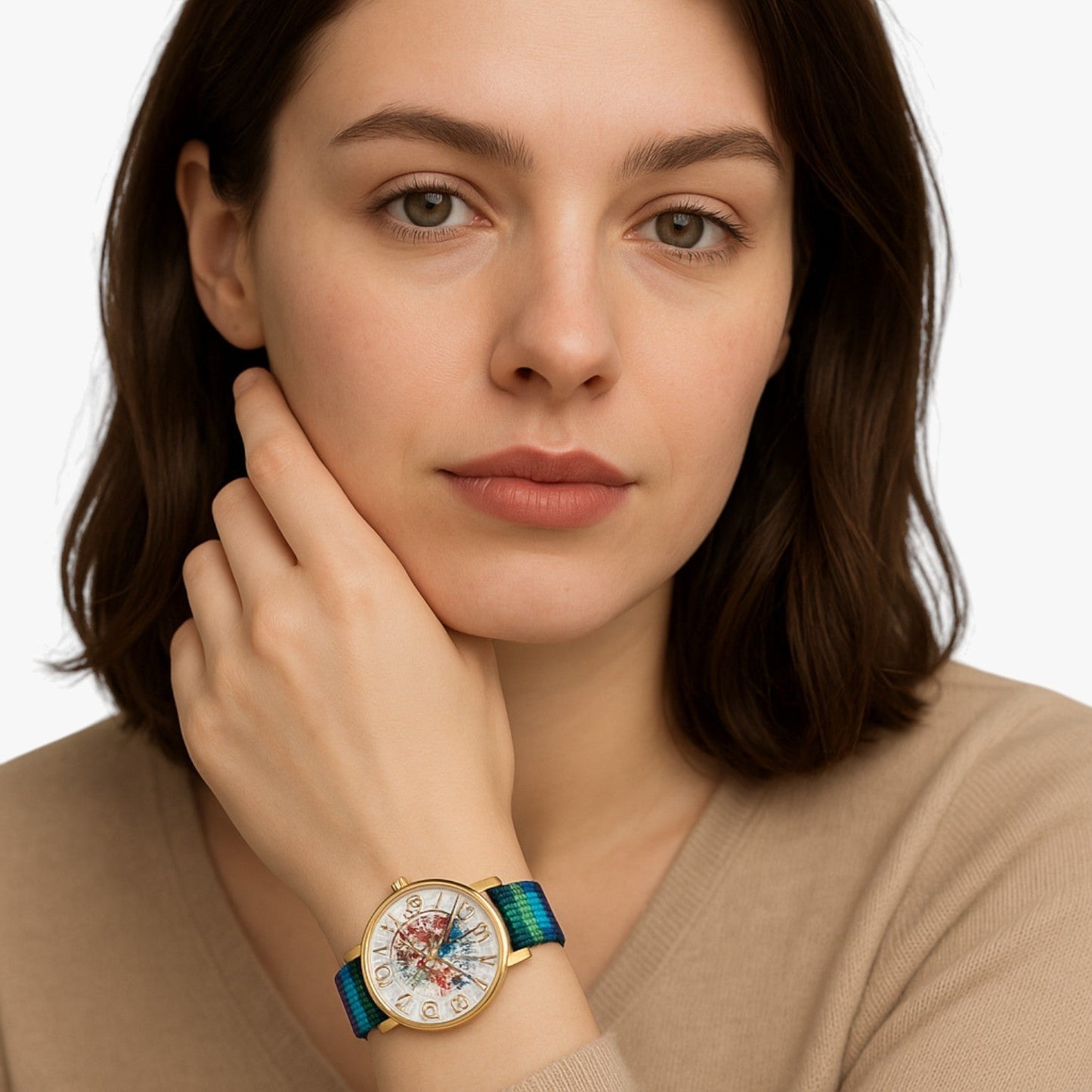 Elora | Vintage Damenuhr mit Blumenmuster