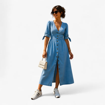 Demmy | Skinnerndes Kleid aus Denim