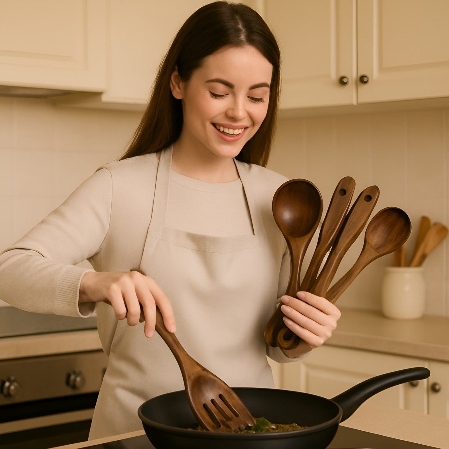 Holzküchen-Set | Sicher und vielseitig