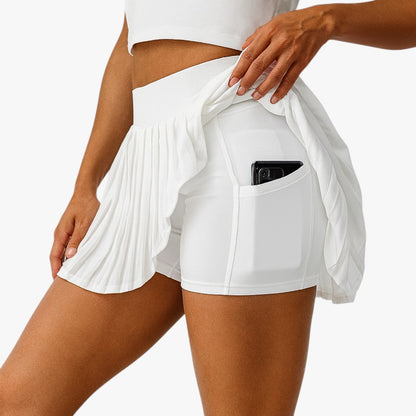 Nora | Dehnbare plissierte Sportkleidung mit Taschen