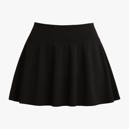 Sophie | Hoch taillierter sportskort mit Rüschstruktur und Taschen