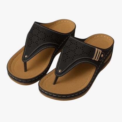 Julia | Damen Orthopädische Sandalen Weich, Rutschfest und mit Sommerabsatz