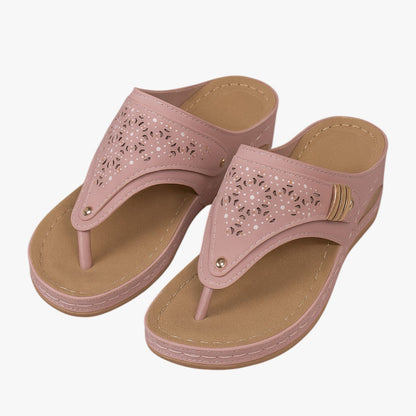 Julia | Damen Orthopädische Sandalen Weich, Rutschfest und mit Sommerabsatz