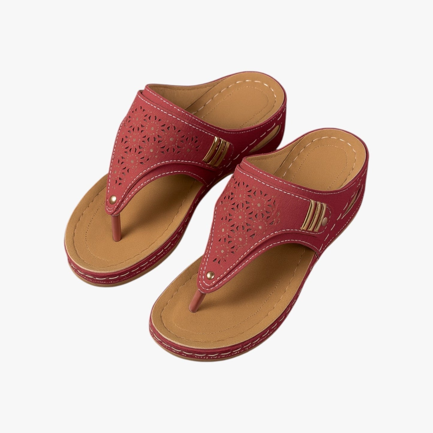 Julia | Damen Orthopädische Sandalen Weich, Rutschfest und mit Sommerabsatz