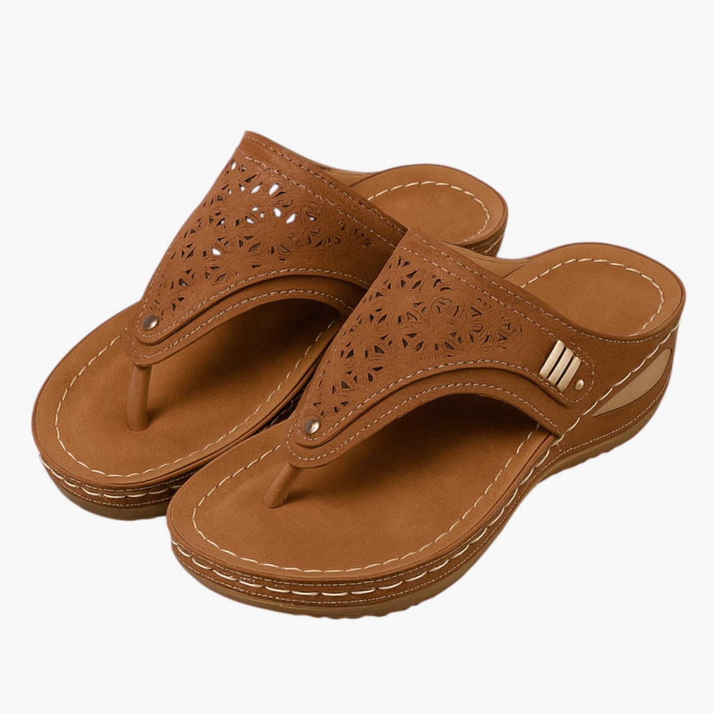 Julia | Damen Orthopädische Sandalen Weich, Rutschfest und mit Sommerabsatz