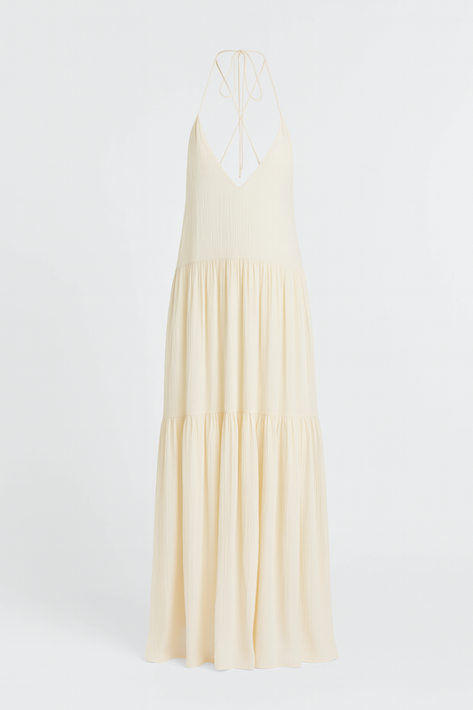 Bequemes & trendiges Maxi-Slipkleid mit Halterneck zum Binden – Komfort und Stil für jeden Tag