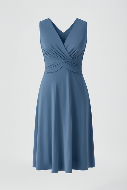 Elliana | Elegantes ärmelloses Sommer-Midikleid mit V-Ausschnitt und Blumenmuster