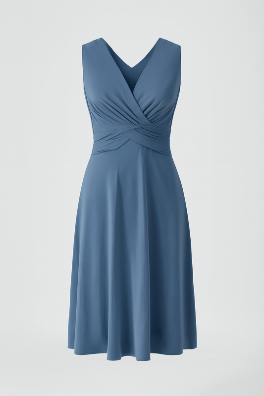 Elliana | Elegantes ärmelloses Sommer-Midikleid mit V-Ausschnitt und Blumenmuster