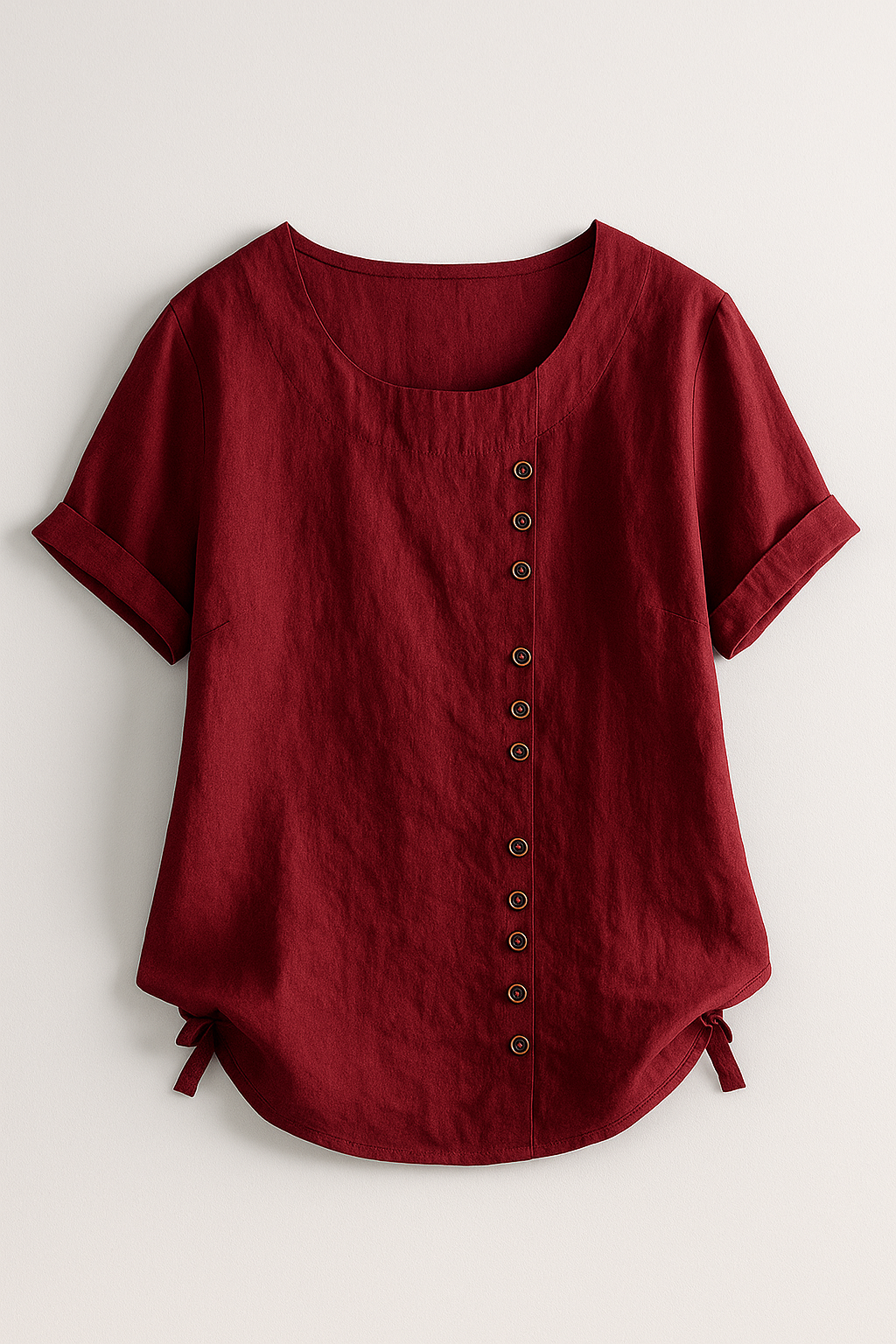 Amelia | Damen Leinenbluse mit Knopfleiste