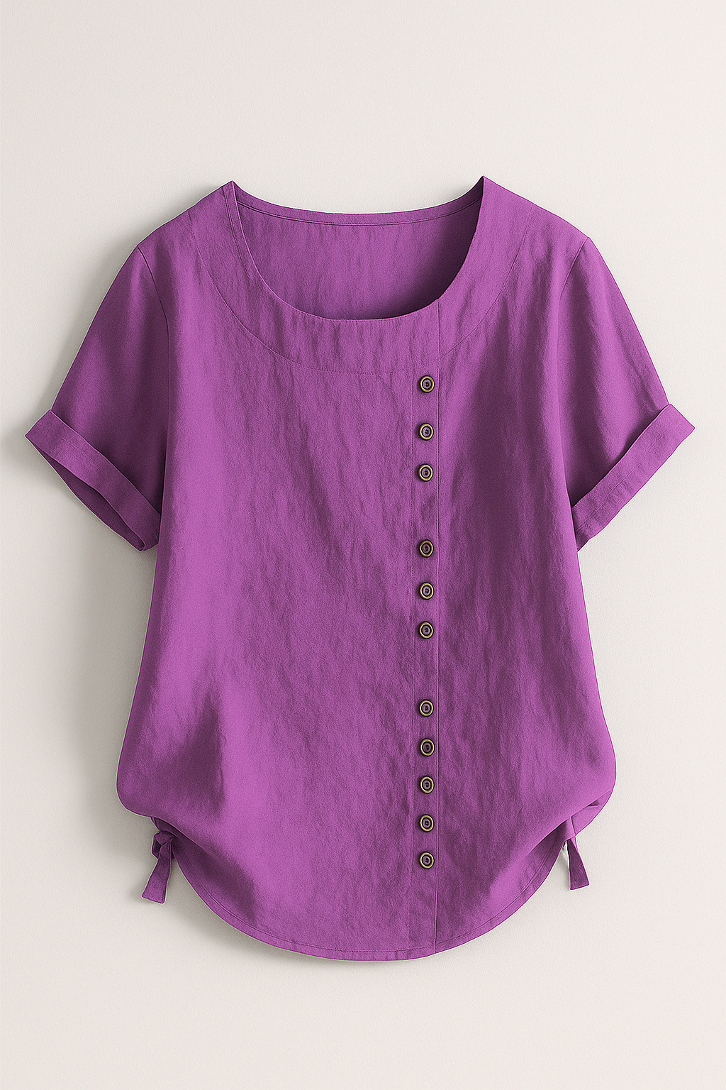 Amelia | Damen Leinenbluse mit Knopfleiste