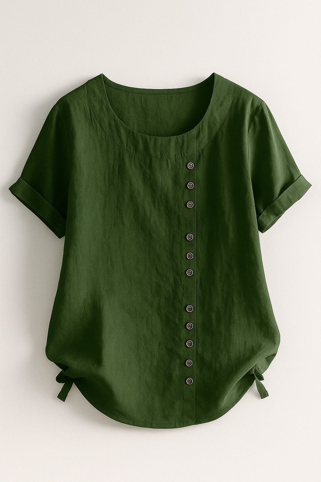 Amelia | Damen Leinenbluse mit Knopfleiste
