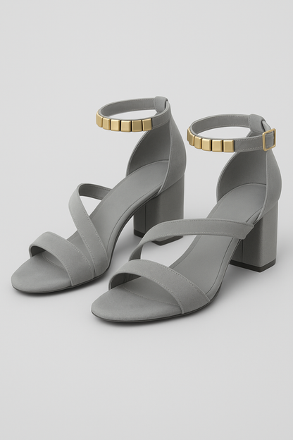 Myrna | Elegante Sandalen mit überkreuztem Riemen & Blockabsatz