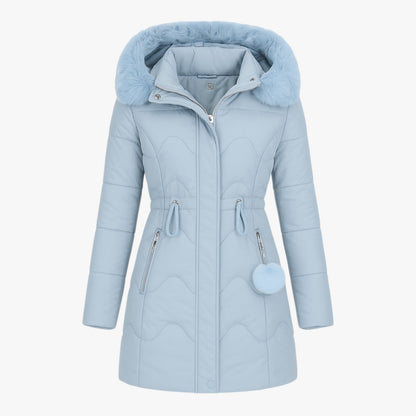 Winterdaunenjacke - mit Kapuze und dickem Pelzfutter für maximale Wärme
