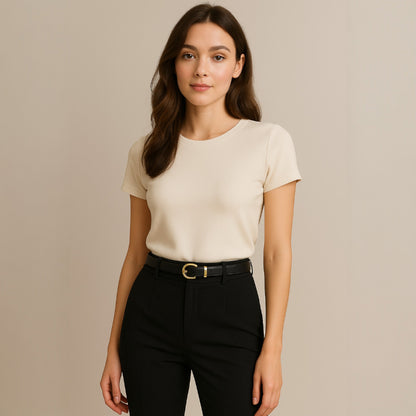 Helen | Damengürtel - Schmal echtes Leder für mühelosen Stil