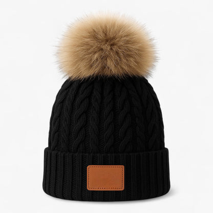Strick-Pompom-Mütze