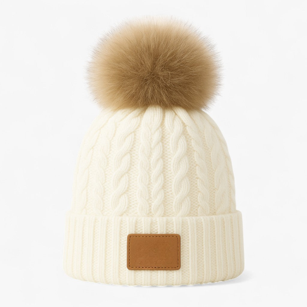 Strick-Pompom-Mütze