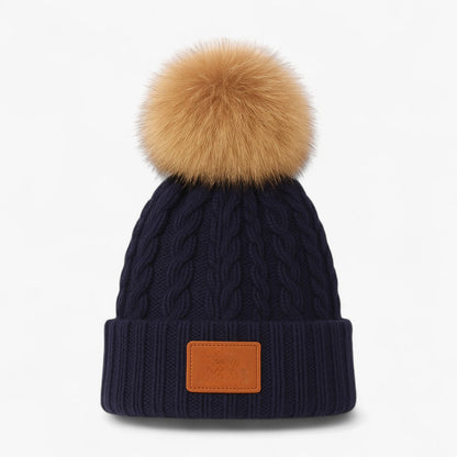 Strick-Pompom-Mütze