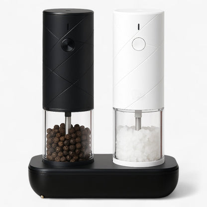 Owen | Elektrische Pfeffer- & Salzmühle mit LED & 6 Mahlständen