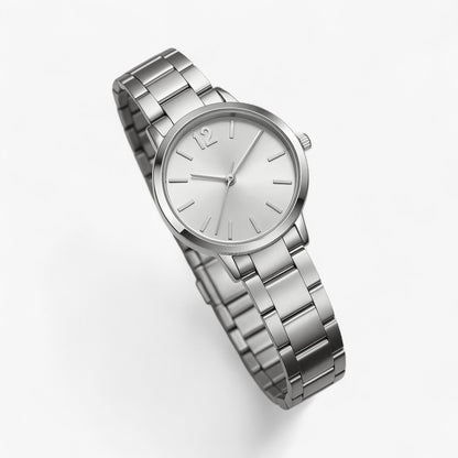 Lorena | Elegante Damenuhr-Set – Stiletto Edelstahl & Armband