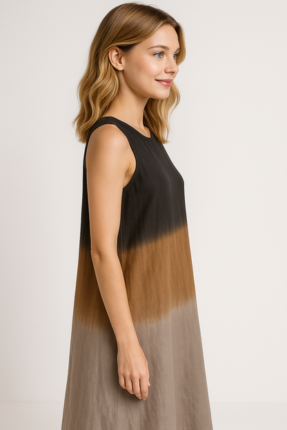 Mirriam | Damen Ärmelloses A-Linien Kleid Sommer