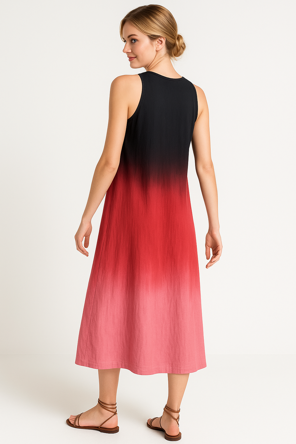 Mirriam | Damen Ärmelloses A-Linien Kleid Sommer