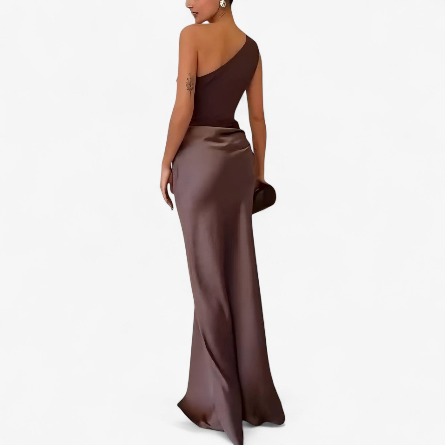 Lucie | Damen Asymmetrisches Maxikleid