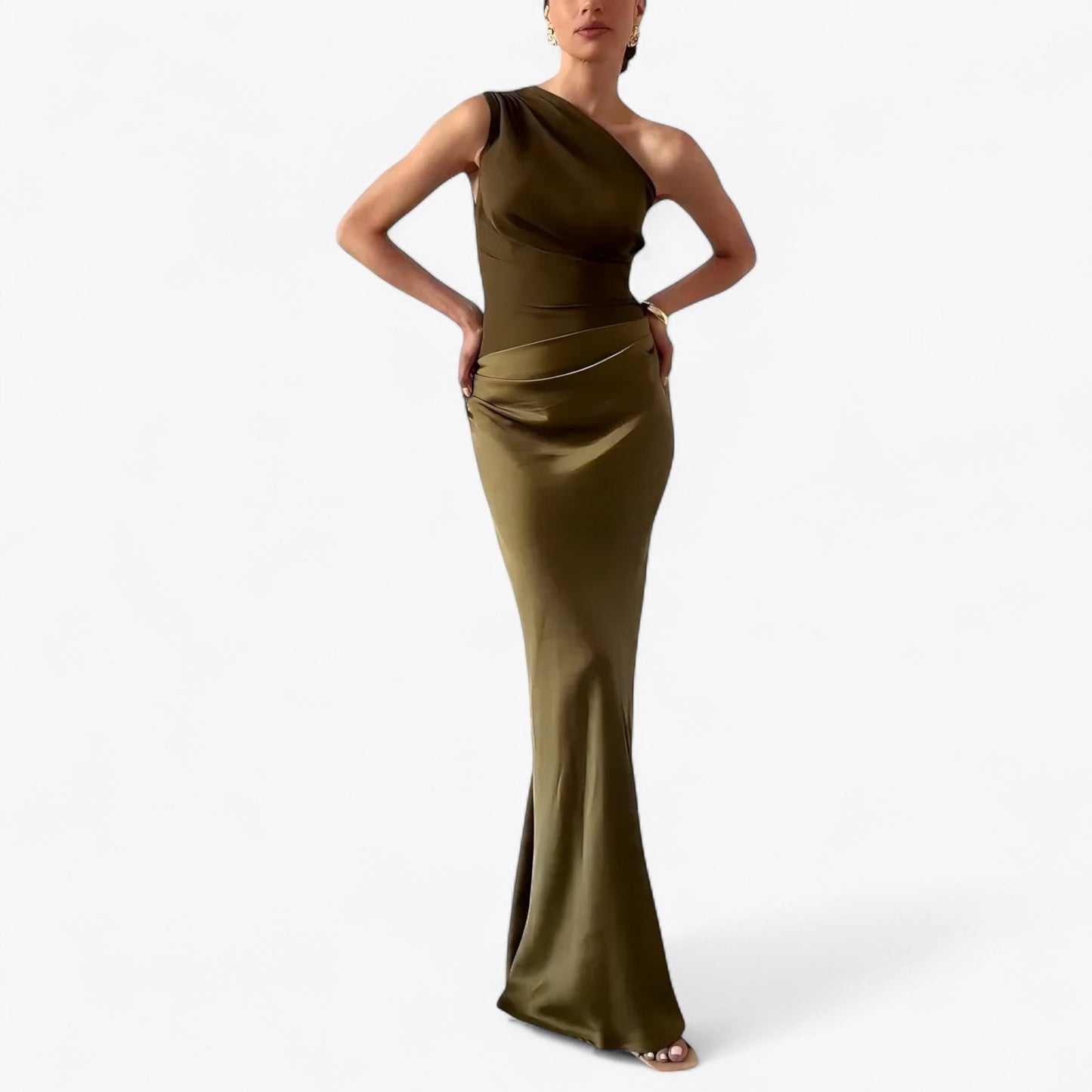 Lucie | Damen Asymmetrisches Maxikleid